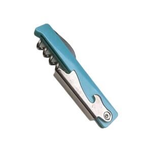 Everyday Living Blue Waiter's Corkscrew Wine Bottle Opener Foil Cutter Bar Home